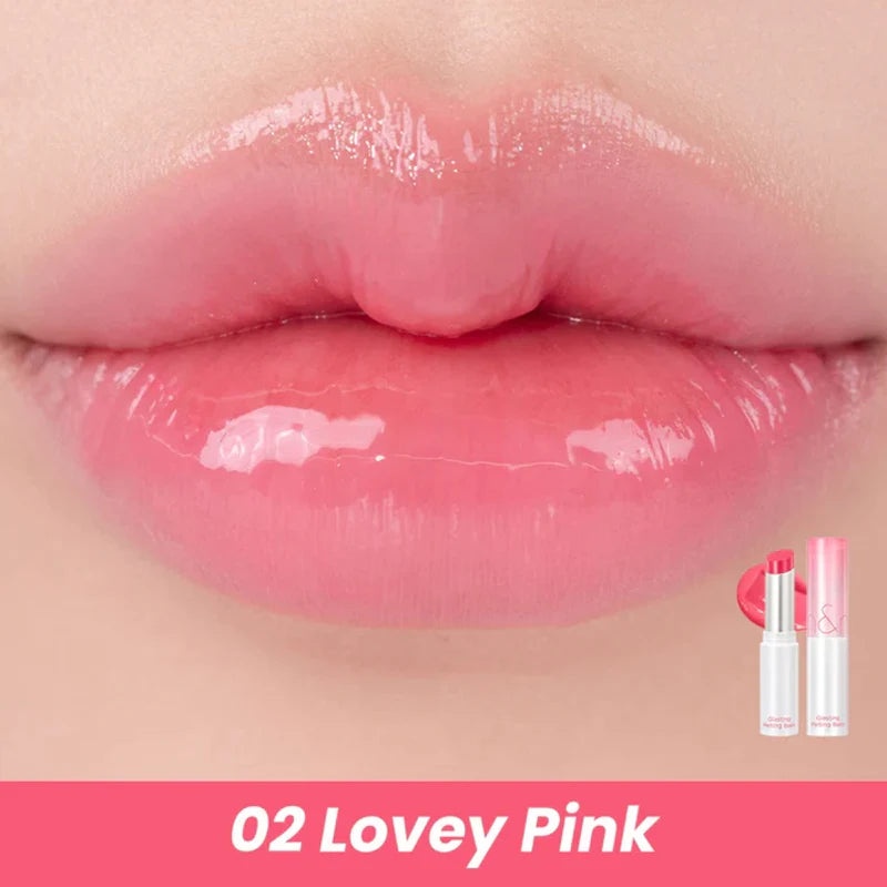 Rom&nd, Glasting Melting Balm - Glossy Lip Balm - 02 Lovey Pink , balsam de buze hidratant cu luciu, 3.5 g - 1 | YEO