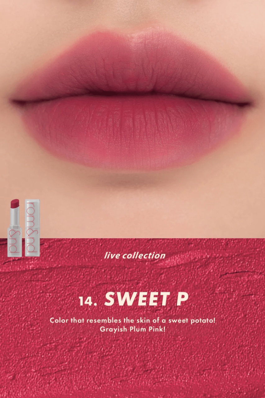 Rom&nd, Zero Matte Lipstick - 14 Sweet Pea, ruj de buze mat , 3 g - 1 | YEO