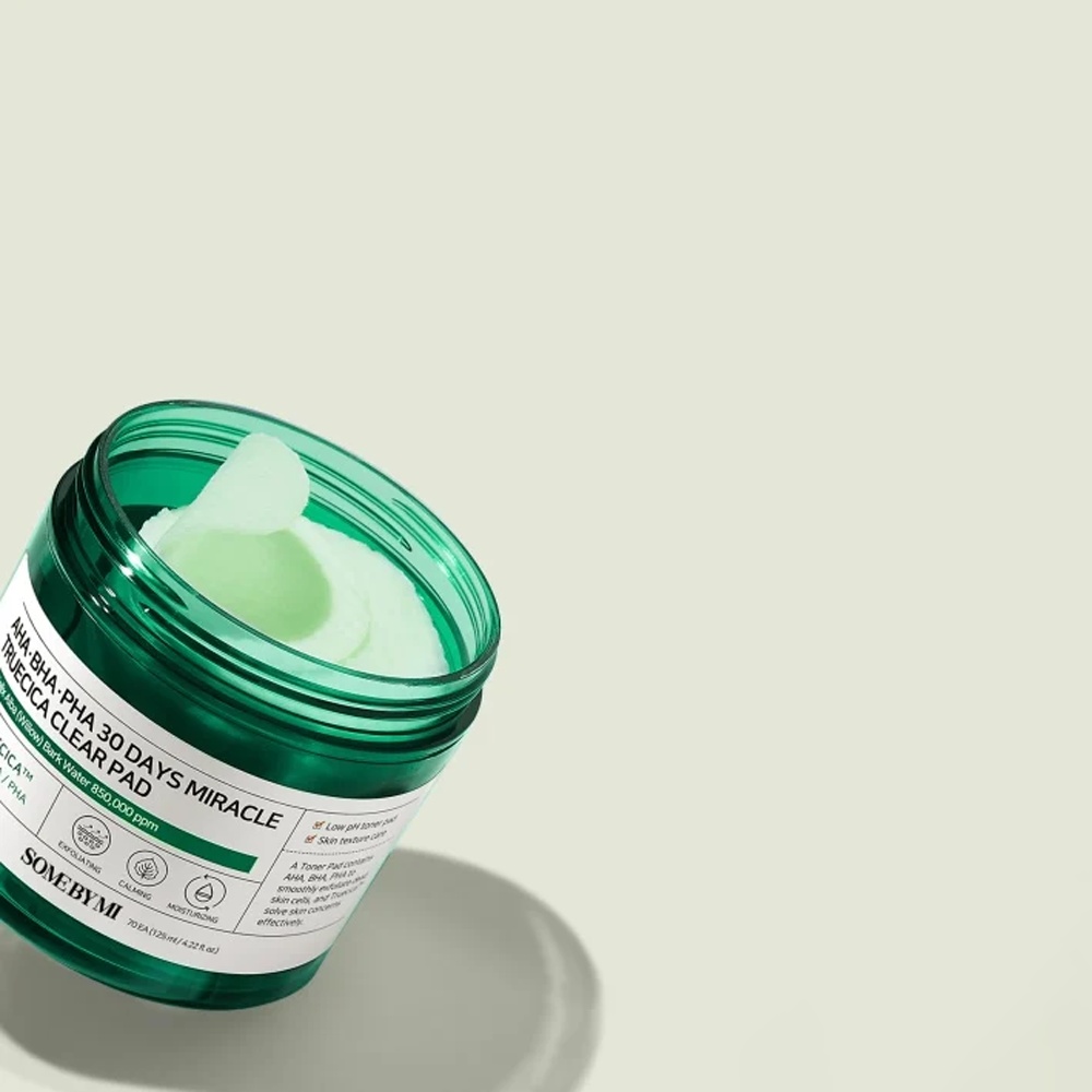 SOMEBYMI , AHA-BHA-PHA 30 days Miracle Truecica Clear Pad, dischete de curățare , 70 buc - 1 | YEO
