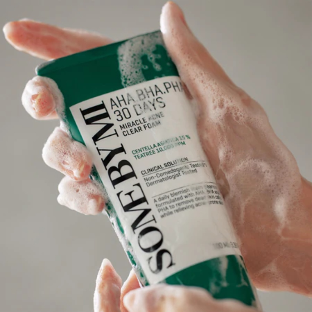 SOMEBYMI , AHA-BHA-PHA Miracle Acne Clear Foam, spumă de curățare pentru acnee, 100 ml - 2 | YEO