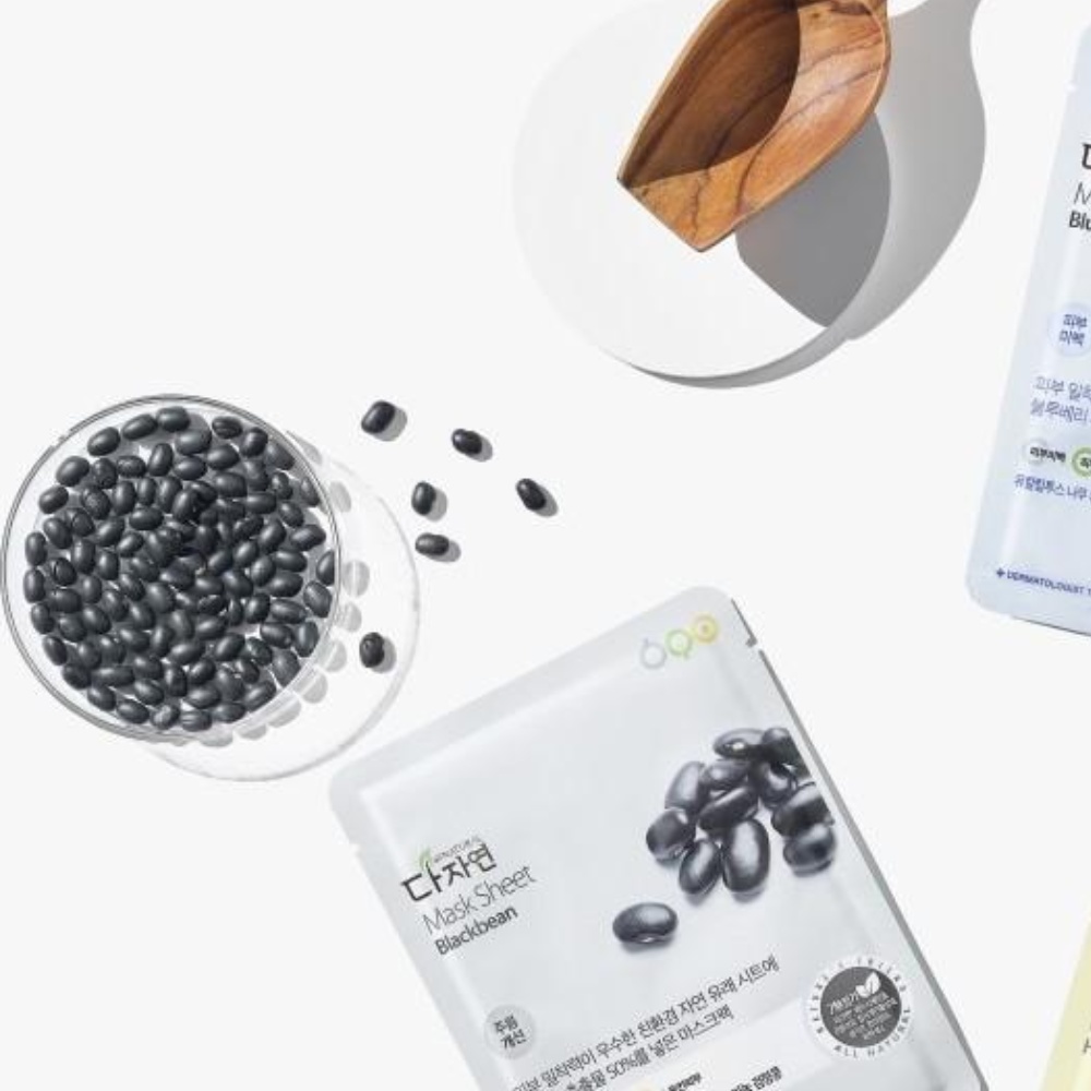 All Natural, Mask Sheet Blackbeans, mască de față cu fasole neagră, 25 ml - 1 | YEO