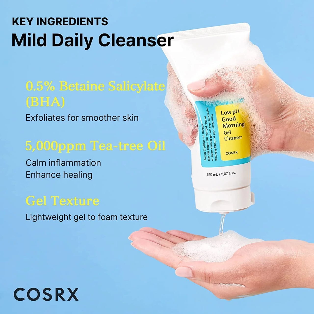 COSRX, Low pH Good Morning Gel Cleanser, gel de curățare, 150 ml - 2 | YEO