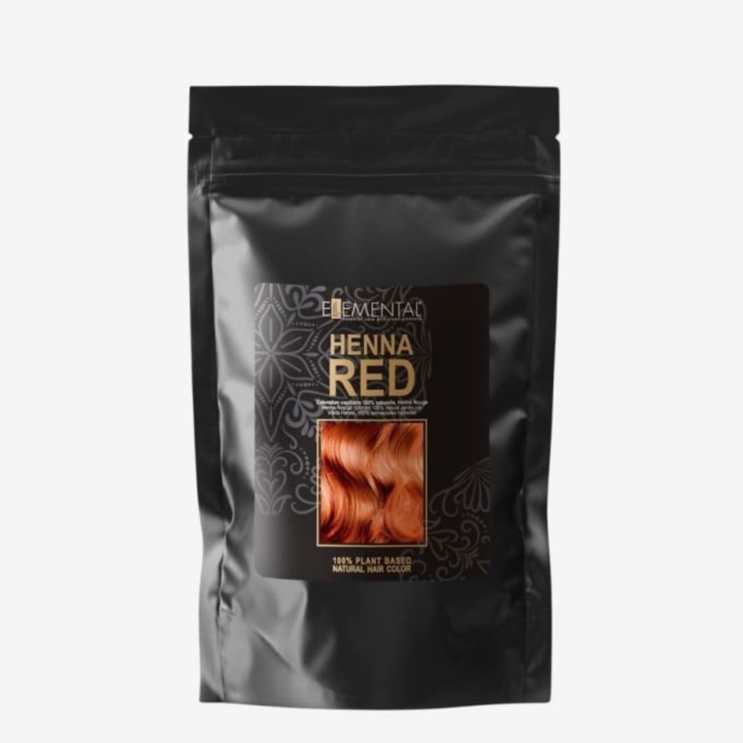 Ellemental, Vopsea de păr 100% naturală Henna Roșcat Bio, 100 g