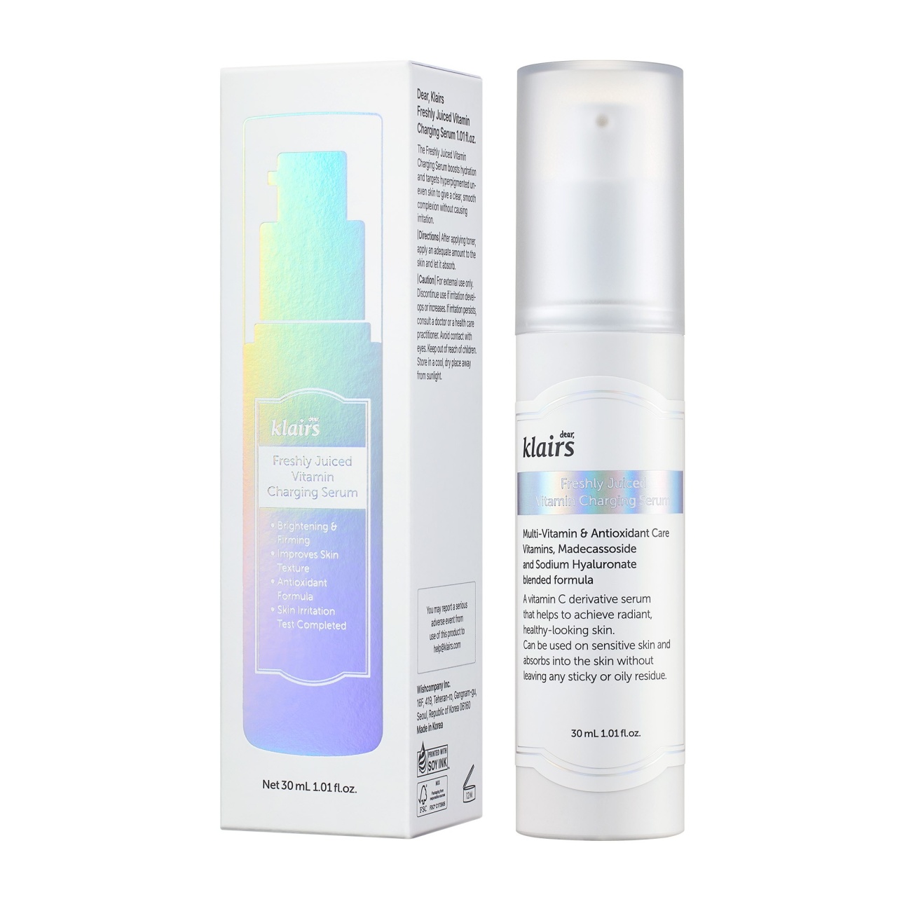 Klairs, Freshly Juiced Vitamin Charging Serum, ser facial revitalizant, 30 ml - 1 | YEO