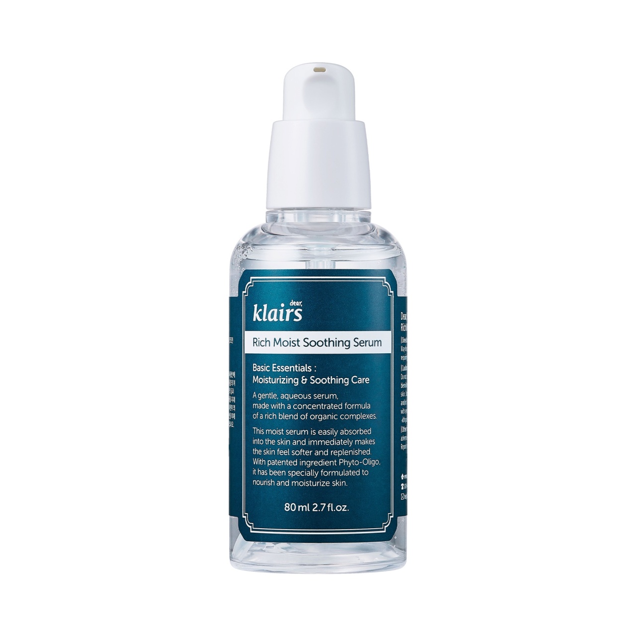 Klairs, Rich Moist Soothing Serum, ser calmant, 80 ml