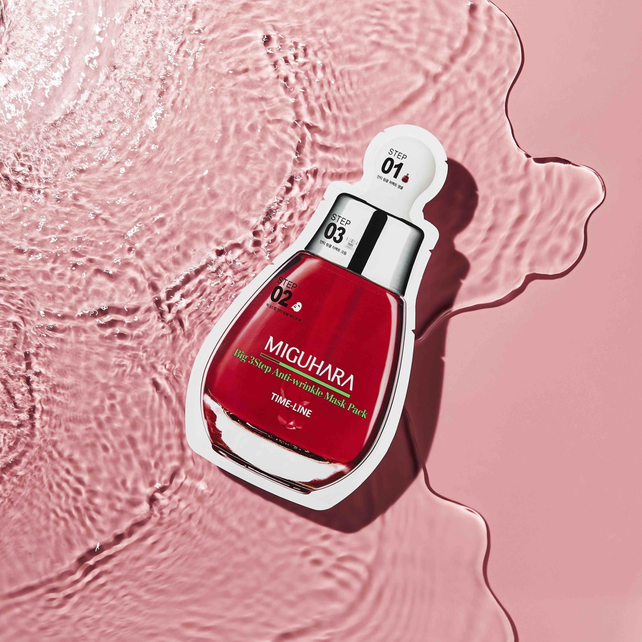 Miguhara, Big 3 Step Anti-Wrinkle Mask Pack Origin, pachet de măști anti-rid în 3 pași 1, set