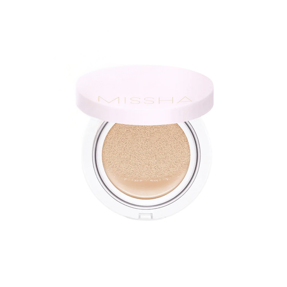 MISSHA, M Magic Cushion Moist Up SPF50+ PA+++ 15g #21 Light Beige, pernă magică hidratantă cu protecție solară beige deschis, 15 g