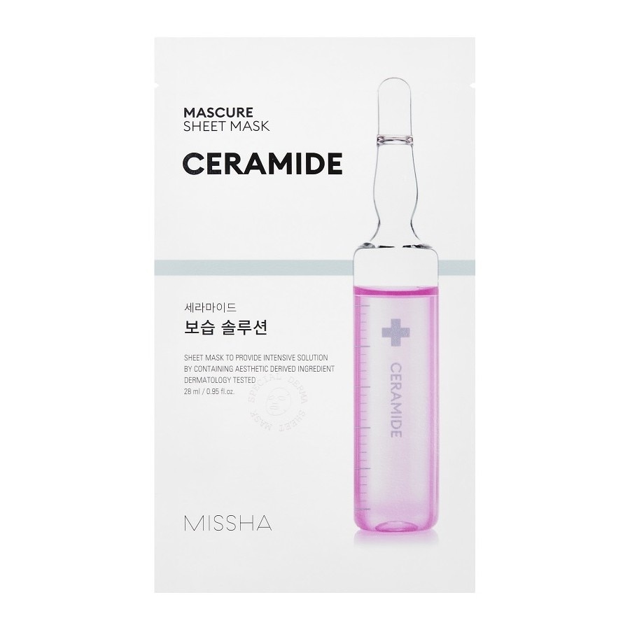 MISSHA, Mascure Moisture Barrier Solution Sheet Mask (Ceramide), mască tip folie cu soluție de hidratare a barierei , 28 ml