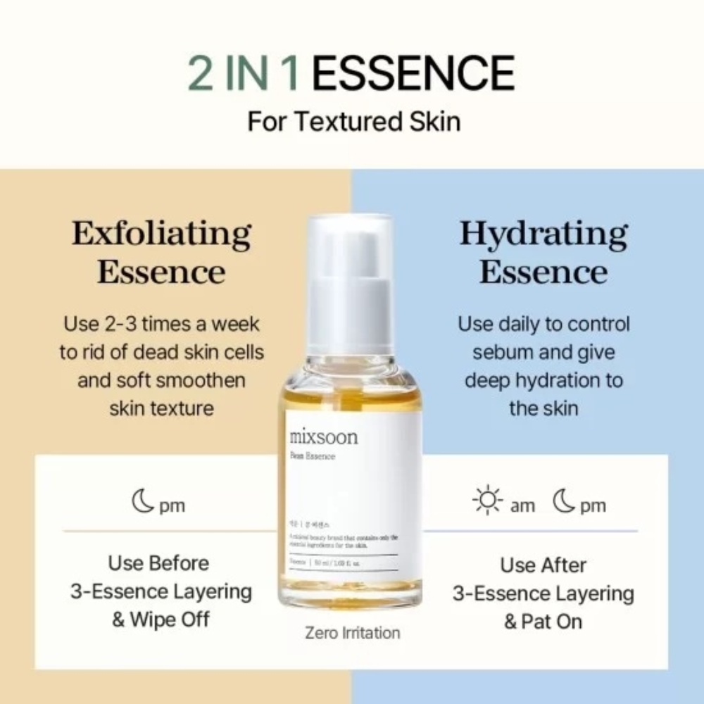 MIXSOON, Skin Clarifying Exfoliating Essence from Soybeans, esență exfoliantă din soia, 50 ml