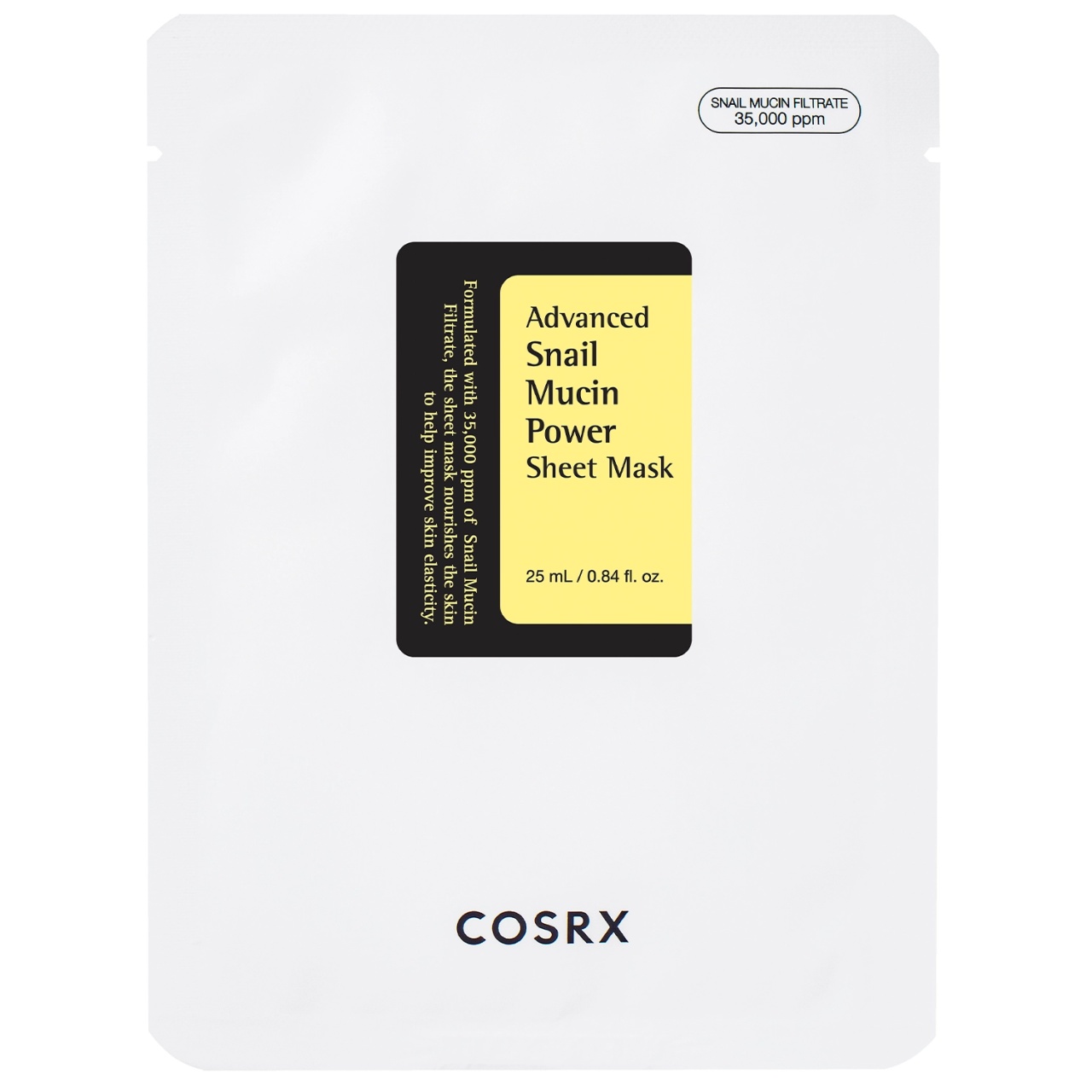 COSRX, Advanced Snail Mucin Power Sheet Mask, mască cu mucină de melc, 25 ml
