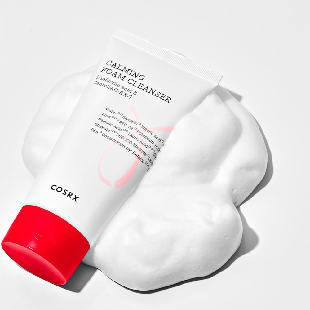 COSRX, Calming Foam Cleanser, spumă de curățare cu 0.5% acid salicilic, 150 ml