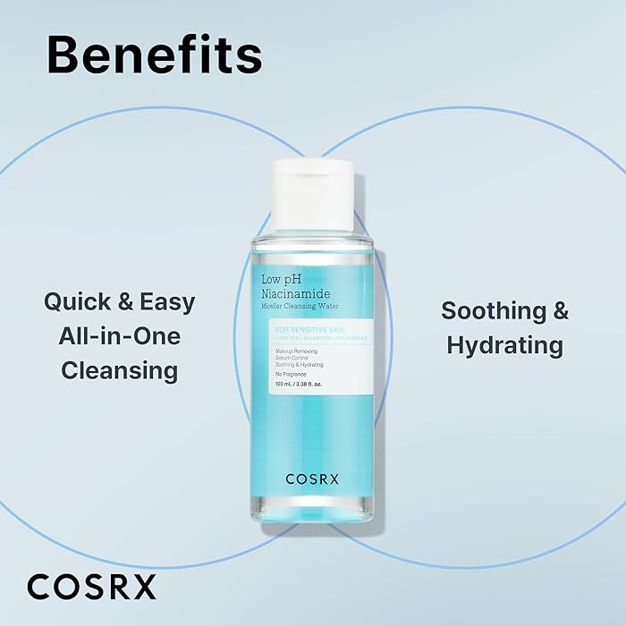 COSRX, Low pH Niacinamide Cleansing Water, apă micelară cu niacinamidă, 100 ml