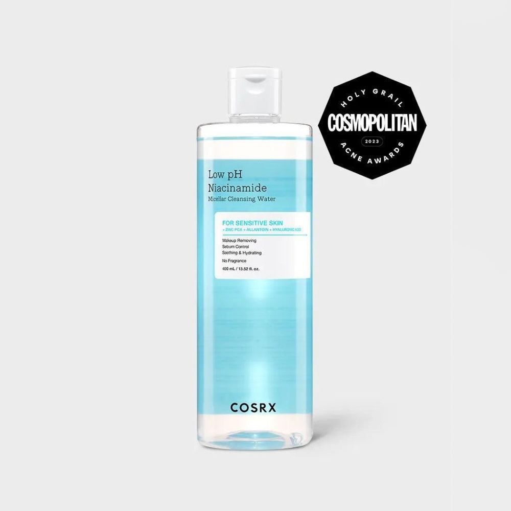 COSRX, Low PH Niacinamide Micellar Cleansing Water, apă micelară cu pH scăzut, 400 ml