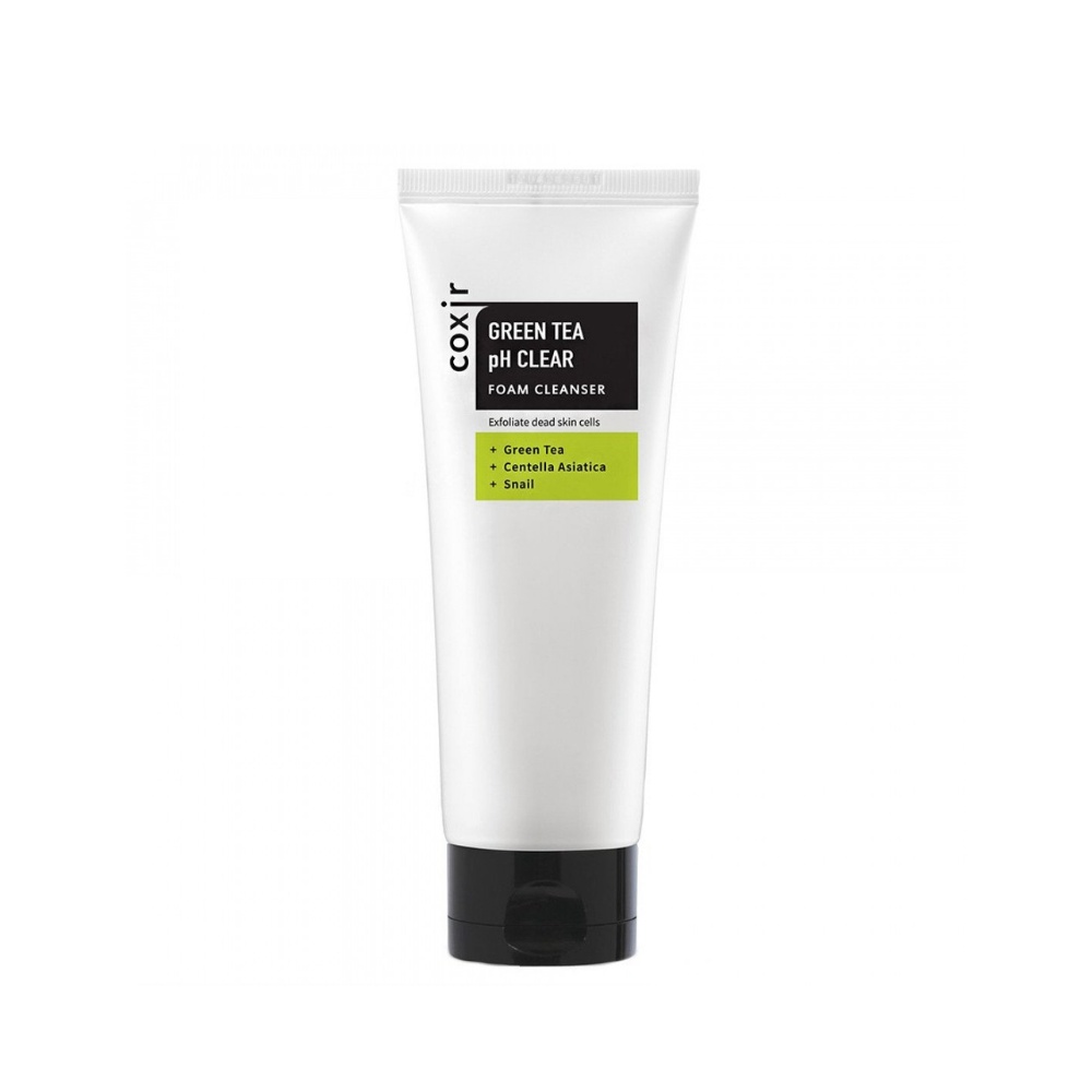 COXIR, Green Tea pH Clear Cleanser, spumă de curățare, 150 ml