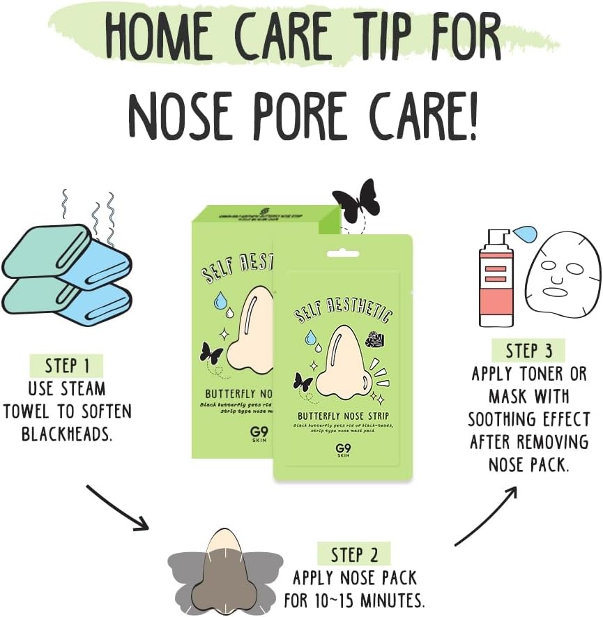 G9SKIN, Self Aesthetic Butterfly Nose Strip, plasturi pentru nas, 2 g