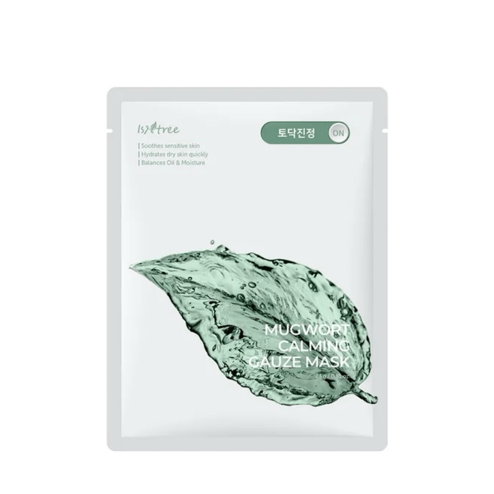 ISNTREE, Mugwort Calming Gauze Mask, masti calmante, 10 buc