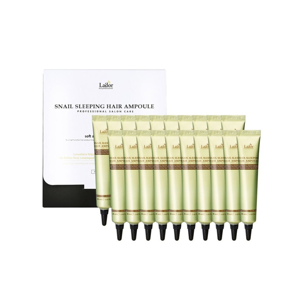 LA´DOR, Snail Sleeping Hair Ampoule, tratament pentru păr, 20 ml x 20 pcs