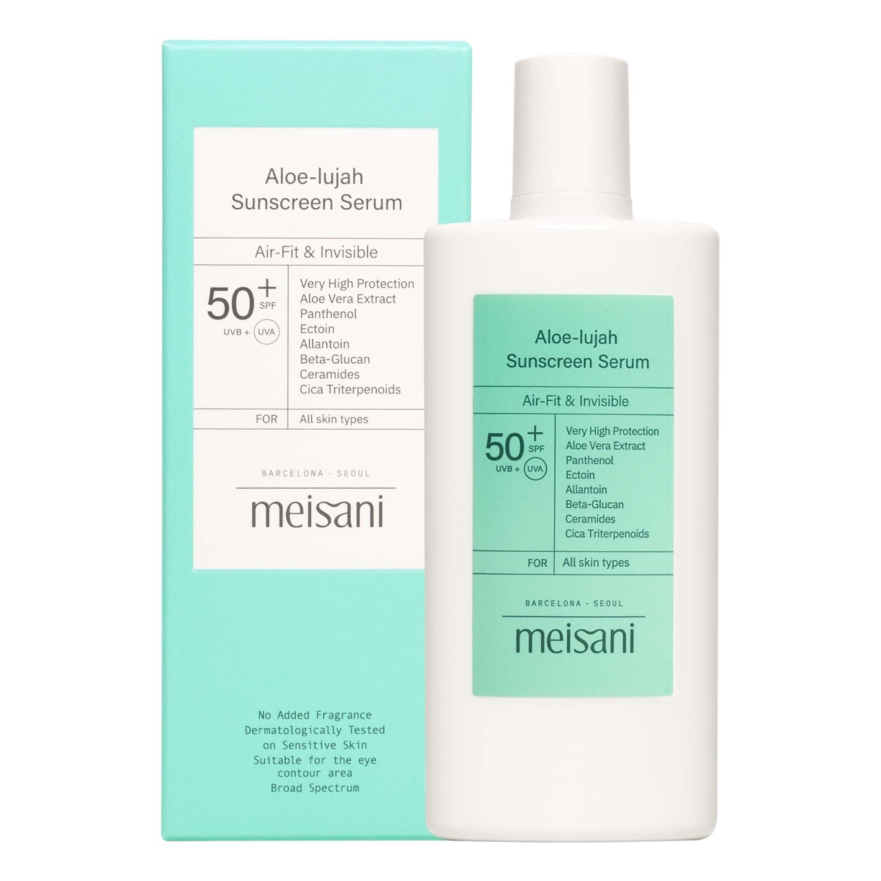 Meisani, Aloe-Lujah Sunscreen Serum SPF50+, ser protecție solară , 50 ml
