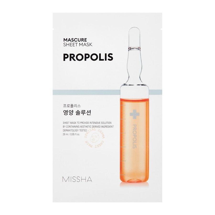 MISSHA, Mascure Nutrition Solution Sheet Mask (Propolis), mască tip folie nutritivă cu propolis, 27 ml
