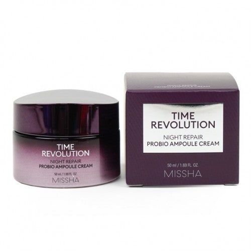 MISSHA, Time Revolution Night Repair Probio Ampoule Cream, cremă fiole de noapte revoluțioonară de reparare celulară, 50 ml - 2 | YEO