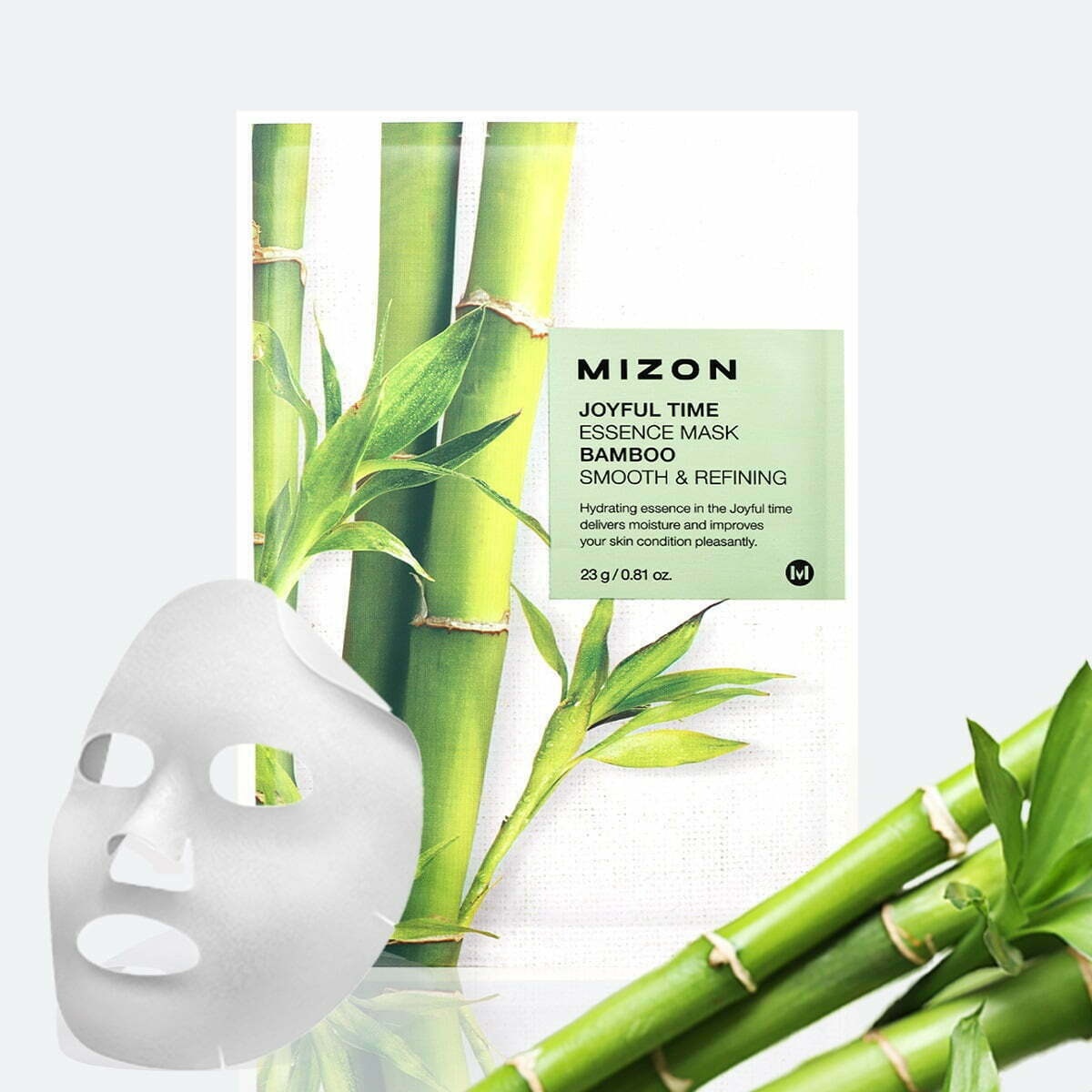 MIZON, Joyful Time Essence Mask [Bamboo], mască pentru față, 23 g - 1 | YEO