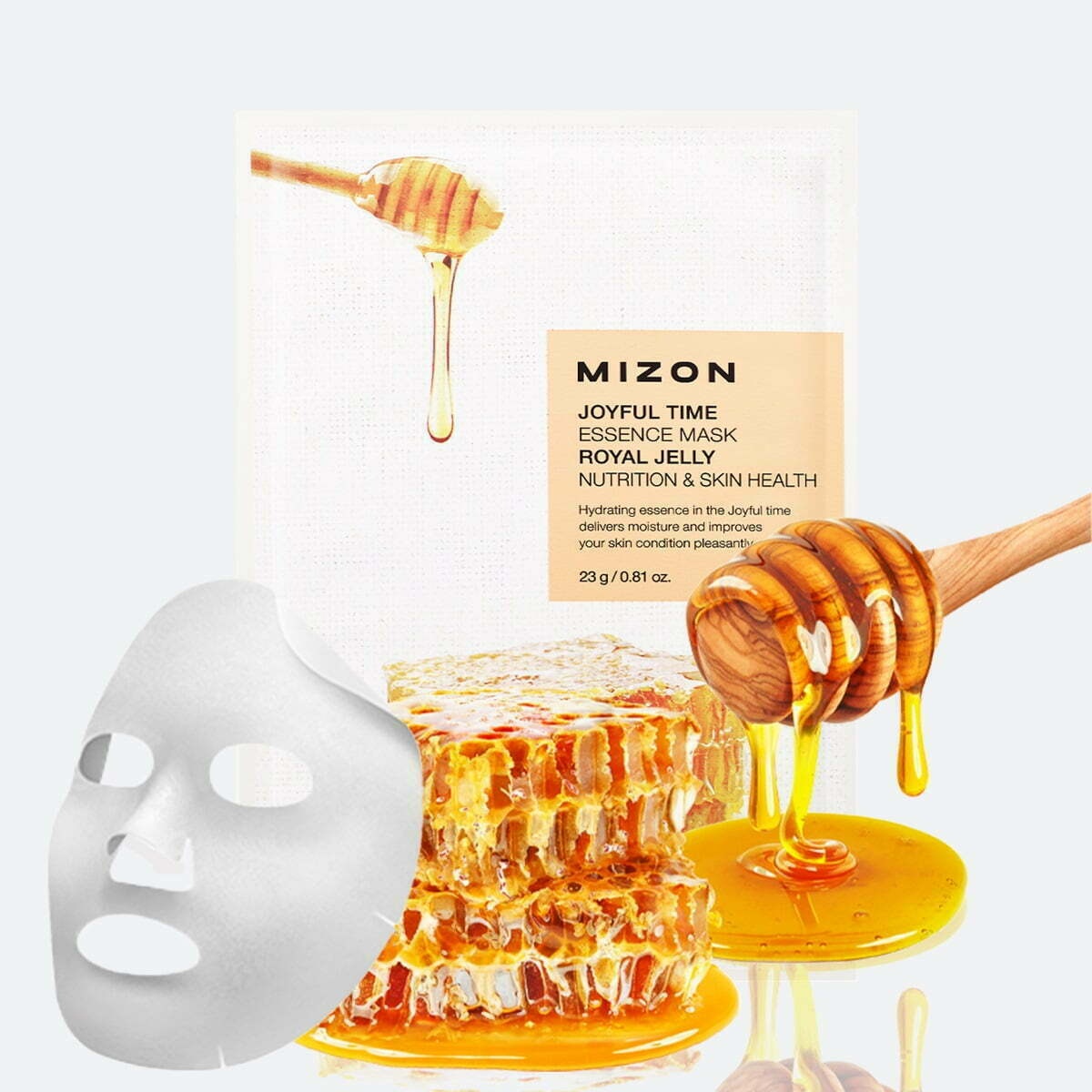 MIZON, Joyful Time Essence Mask [Royal Jelly], mască pentru față, 23 g - 1 | YEO
