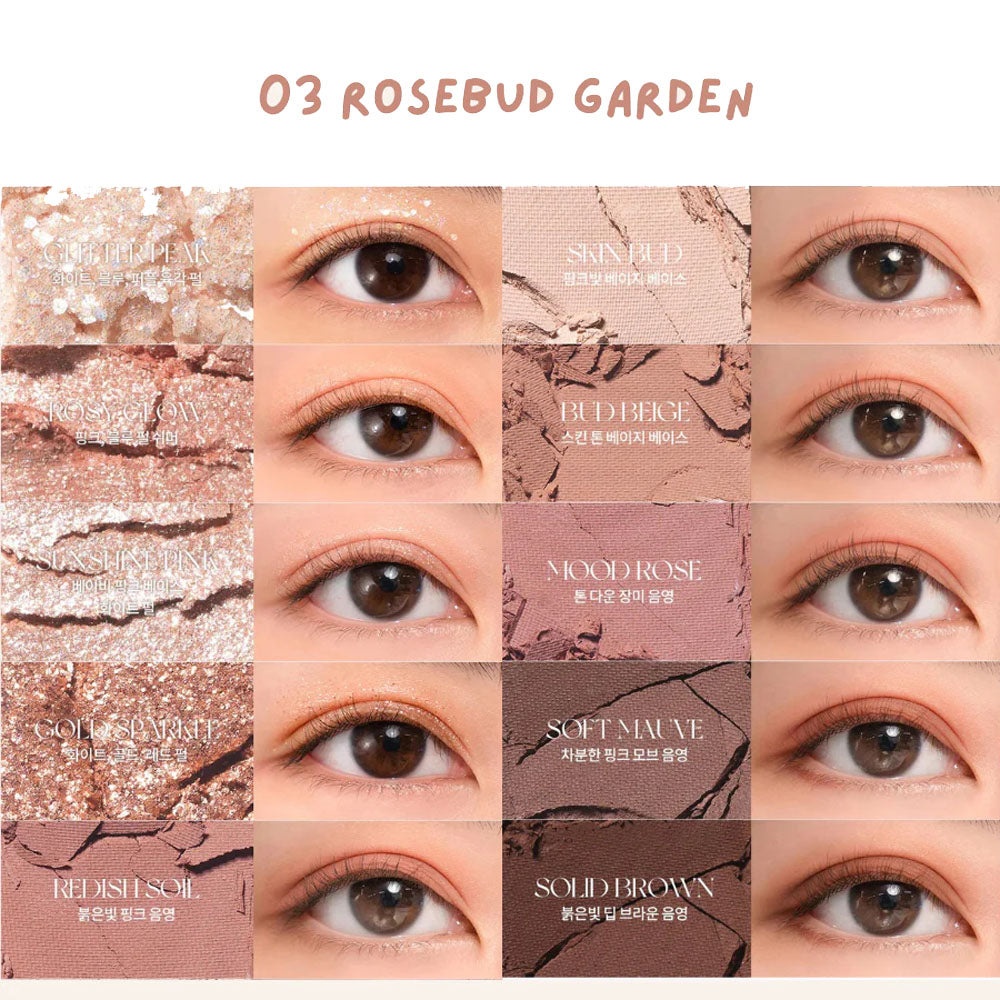 Rom&nd, Better Than Palette - Eye Shadow Palette - 03 Rosebud Garden , fard de pleoape , 7.5 g - 1 | YEO