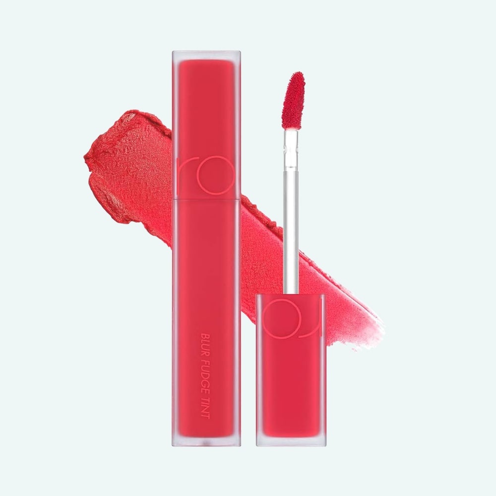 Rom&amp;nd, Blur Fudge Tint - Smoothing Lip Tint - 10 Fudge Red , ruj lichid de buze cu un finisaj mat, 5 g