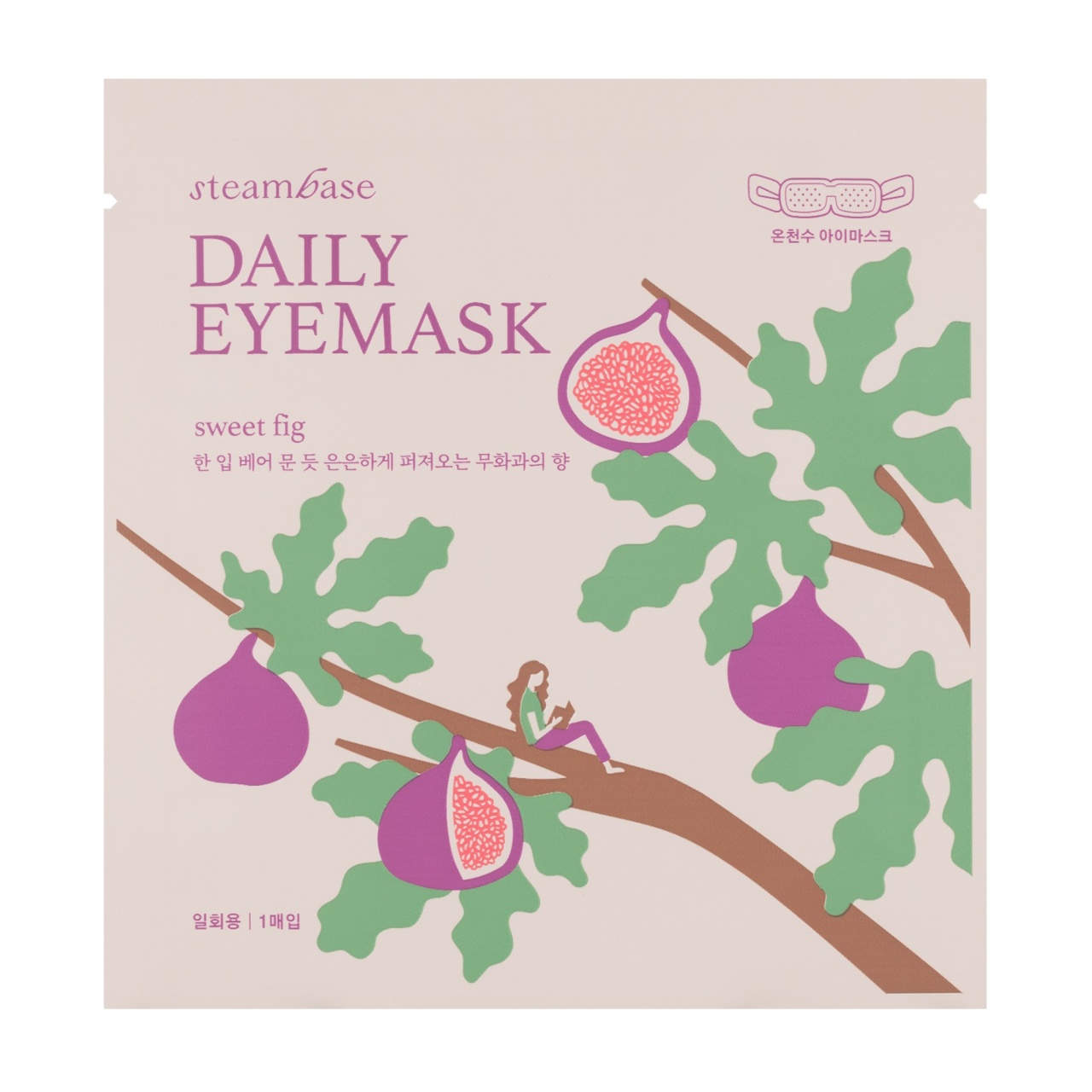 steambase, Daily Eyemask Sweet Fig, mască zilnică pentru ochi, 1 buc