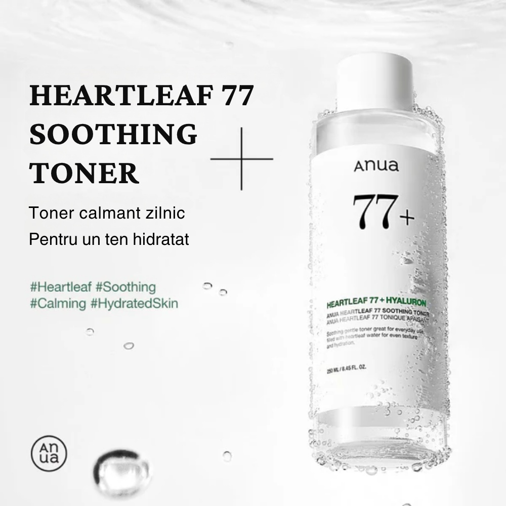 ANUA, Heartleaf 77% Soothing Toner, toner de față calmant, 250 ml - 1 | YEO