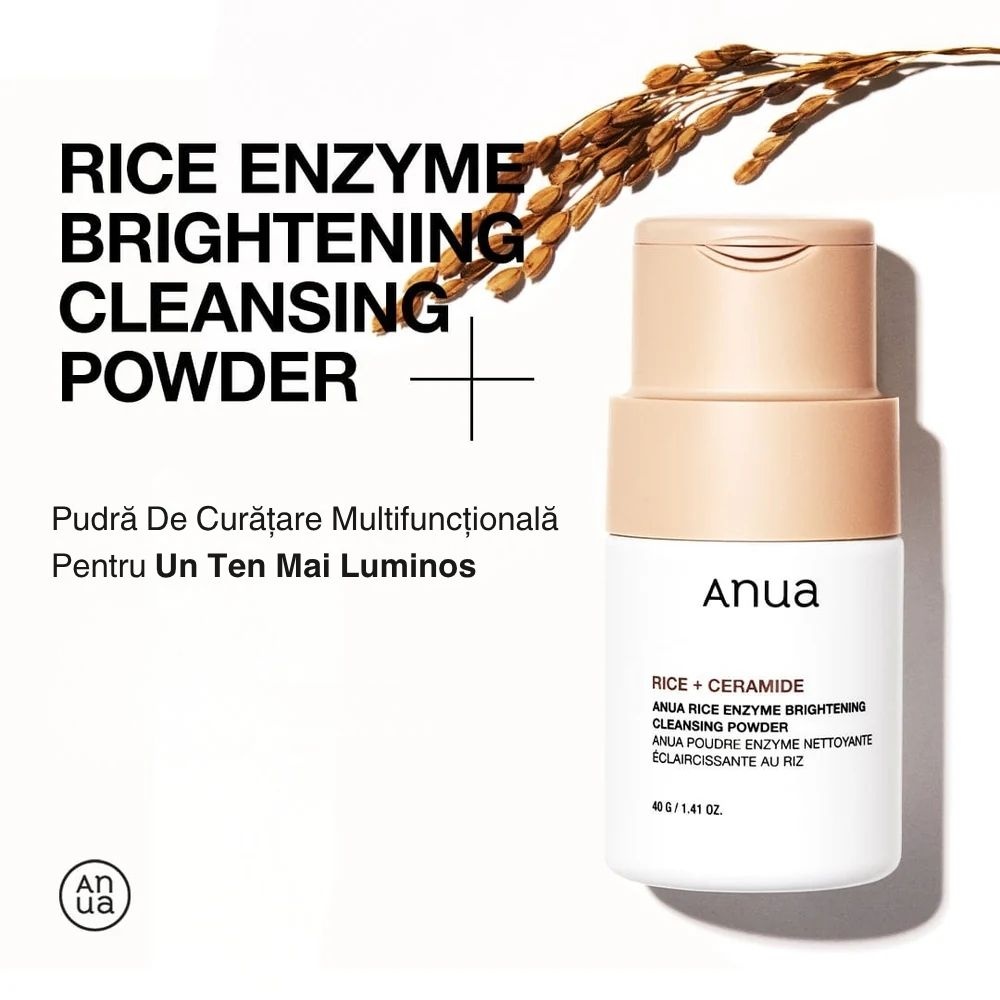 ANUA, Rice Enzyme Brightening Cleansing Powder, pudră de curățare, 40 g - 1 | YEO