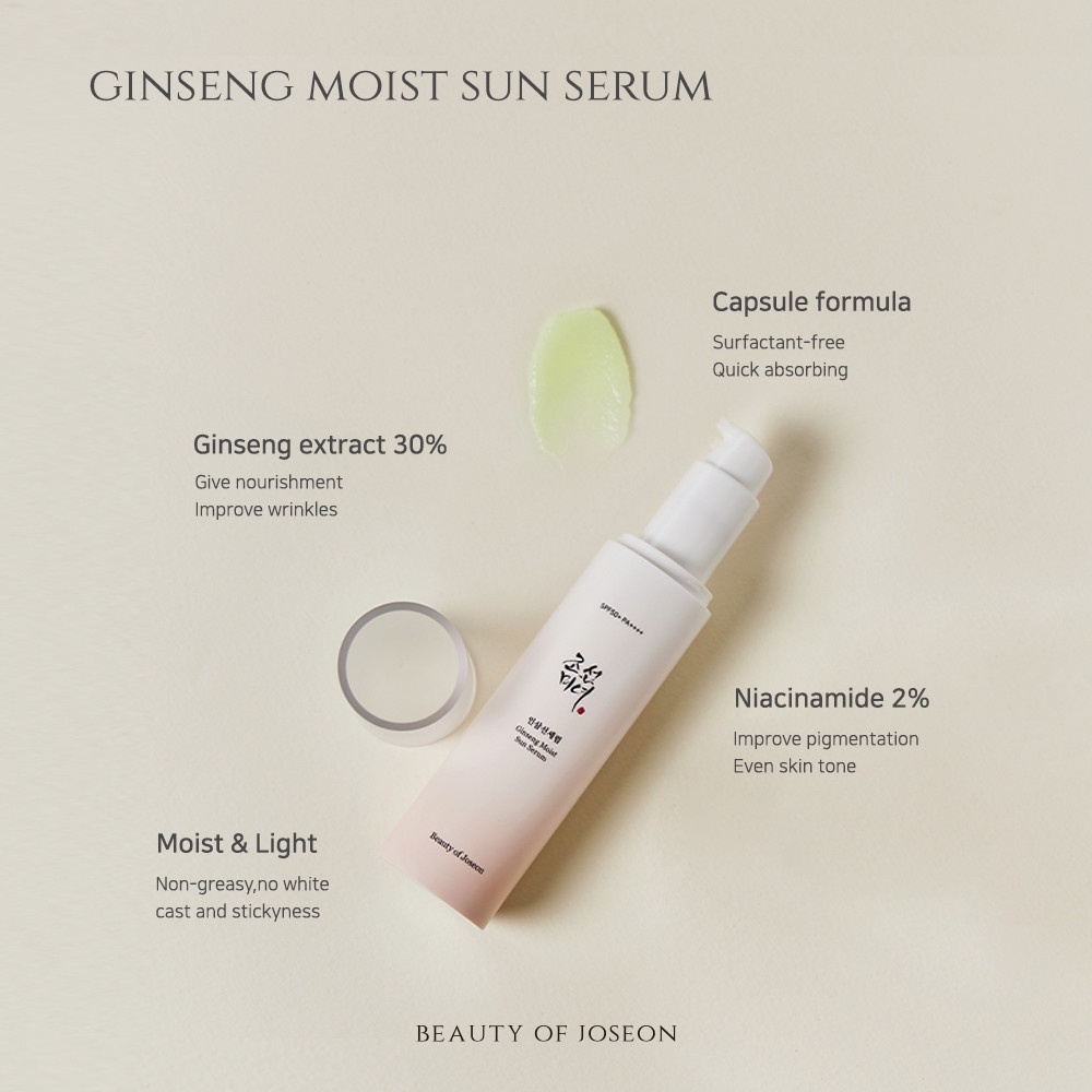Beauty of Joseon, Ginseng Moist Sun Serum, cremă de față cu SPF50+, 50 ml - 2 | YEO
