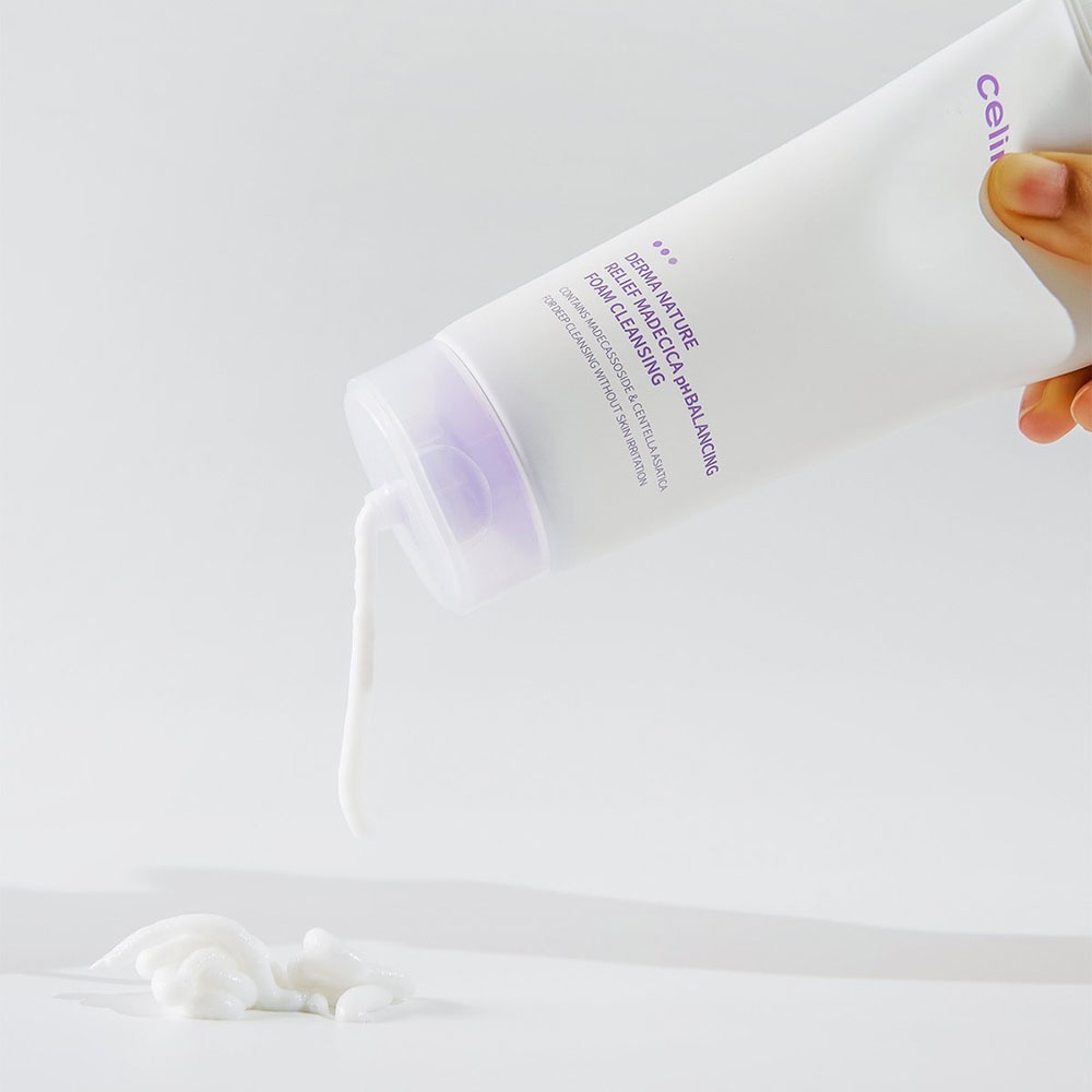 Celimax, Derma Nature Relief Madecicia pH Balancing Foam Cleansing , spumă de curățare echilibrantă, 150 ml - 1 | YEO