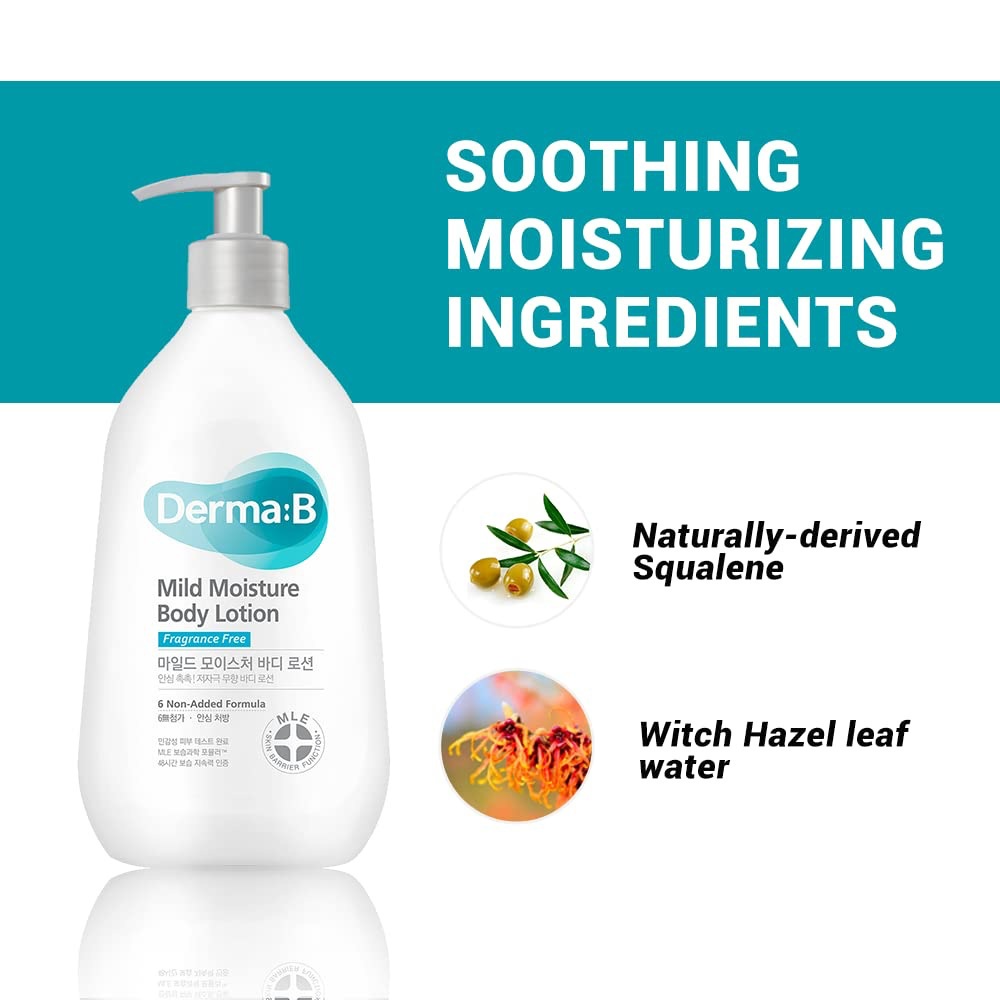 DERMA-B, Mild Moisture Body Lotion, loțiune de corp ușor hidratantă, 400 ml - 2 | YEO