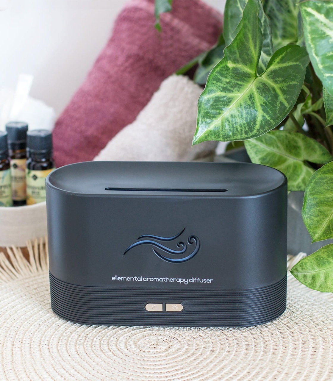Ellemental, Difuzor de aromaterapie cu ultrasunete, Flame negru