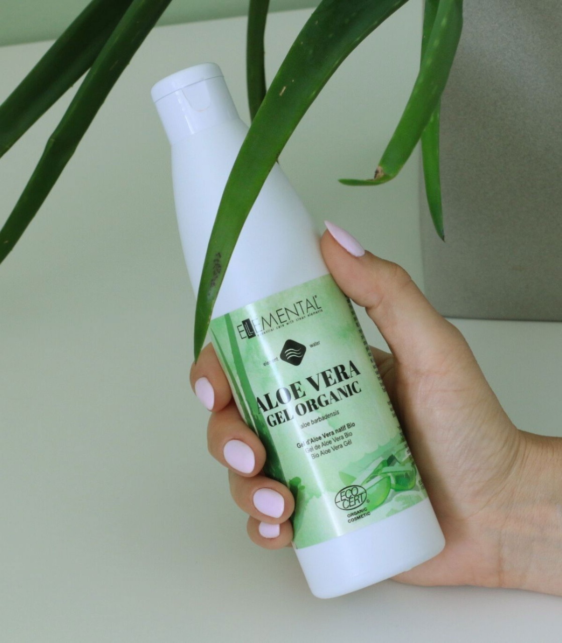Ellemental, Gel de Aloe Vera Bio, 250 ml