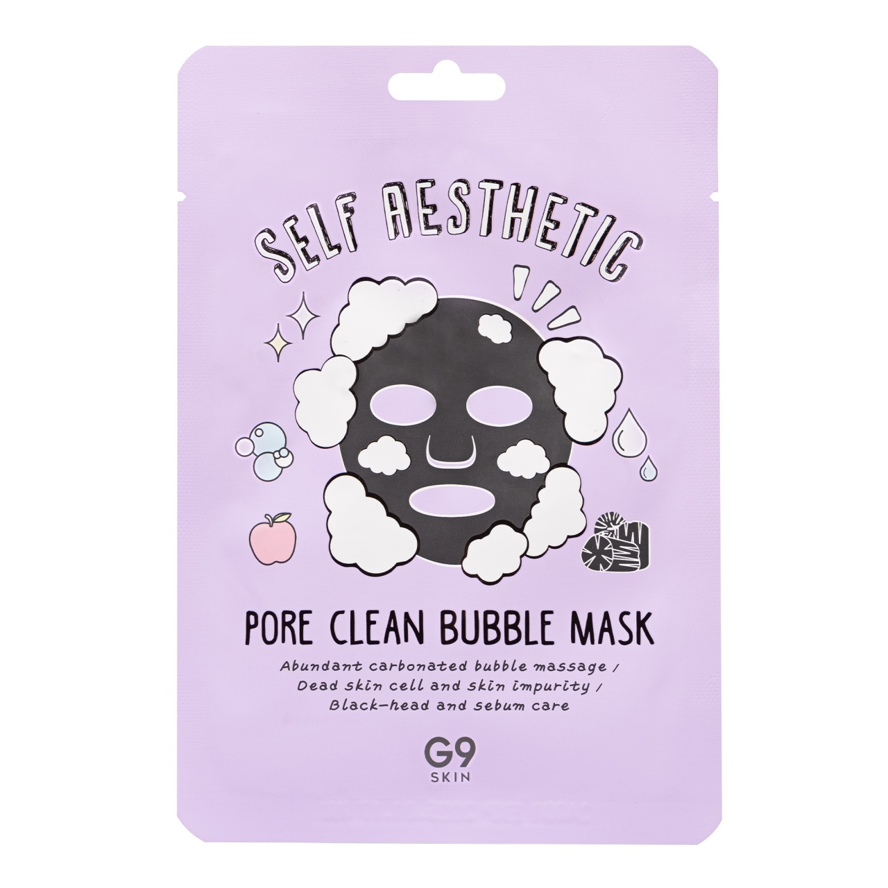 G9SKIN, Self Aesthetic Pore Clean Bubble Mask, mască de față, 23 g