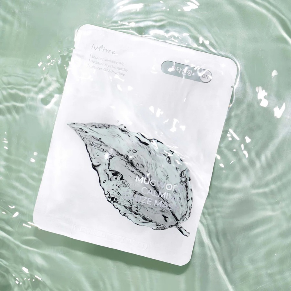 ISNTREE, Mugwort Calming Gauze Mask, mască șervețel cu extract de pelin, 23 g - 2 | YEO