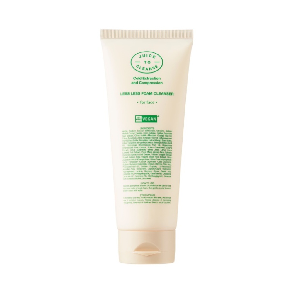 Juice to Cleanse, Less Less Foam Cleanser, spumă de curățare, 160 g
