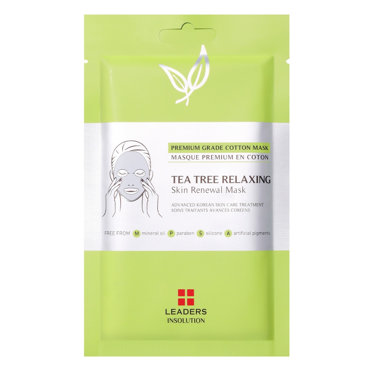 Leaders, Tea Tree Relaxing Skin Renewal Mask, mască de regenerare a pielii cu tea tree, 25 ml