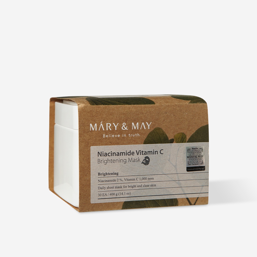 Mary&May, Niacinamide Vitamin C Brightening Mask, masti cu niacinamide si vitamina c, 30 buc