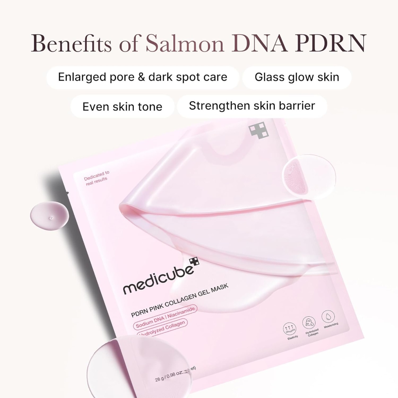 Medicube, PDRN Pink Collagen Gel Mask, mască pentru faţă, 25 ml - 1 | YEO