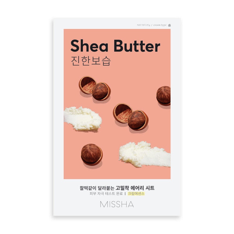 MISSHA, Airy Fit Sheet Mask (Shea Butter), mască airy fit - unt de shea , 19 g