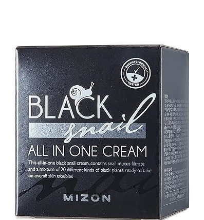 MIZON, Black Snail All In One Cream, cremă cu extract de melc, 75 ml - 1 | YEO
