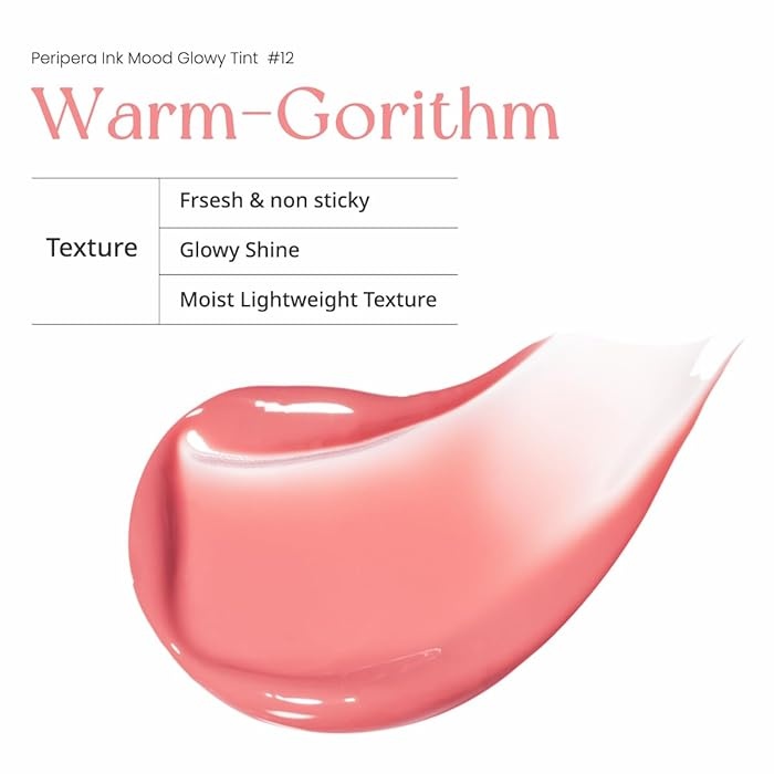 PERIPERA, Ink Mood Glowy Tint 12 Warm-Gorithm, luciu de buze, 4 g - 2 | YEO