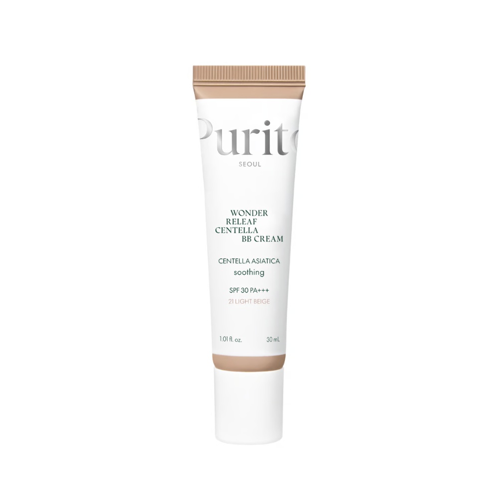 PURITO SEOUL, Wonder Releaf Centella BB Cream, #21 Light Beige, crema bb hidratanta, 30 ml
