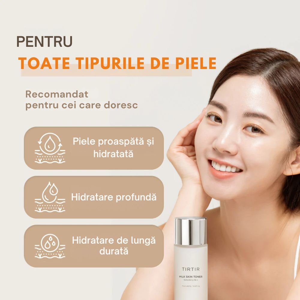 TIRTIR, Milk Skin Toner, toner hidratant, 150 ml - 4 | YEO