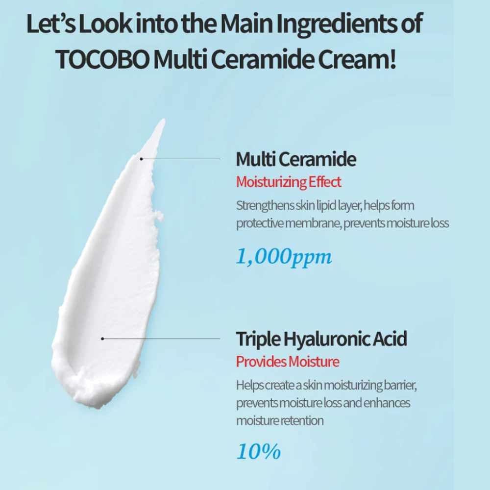TOCOBO, Multi Ceramide Cream, cremă cu ceramide, 50 m - 2 | YEO