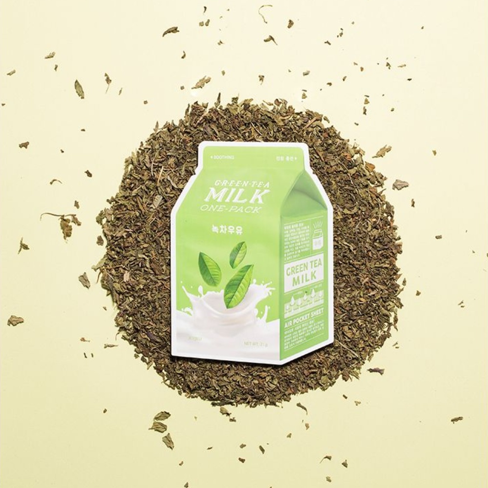 A´PIEU, Green Tea Milk One-Pack, mască de față, 21g