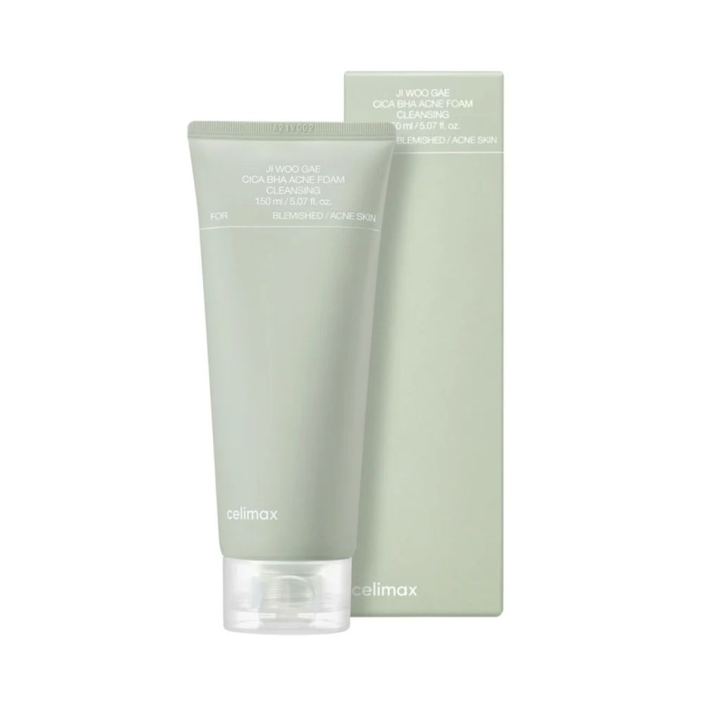 Celimax, Ji.Woo.Gae Cica BHA Acne Foam Cleansing - Purifying Foam for Acne Skin , spumă purificatoare pentru pielea cu acnee , 150 ml